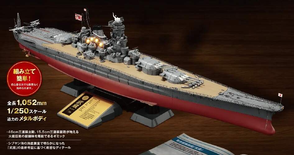 聯合艦隊旗艦 戦艦武蔵 ダイキャストギミックモデルをつくる